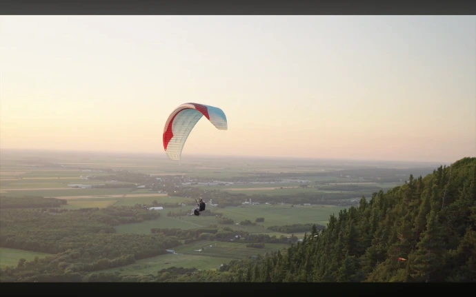 Vol coucher de soleil, Yamaska, Summit Paragliding